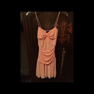 Peach cocktail dress